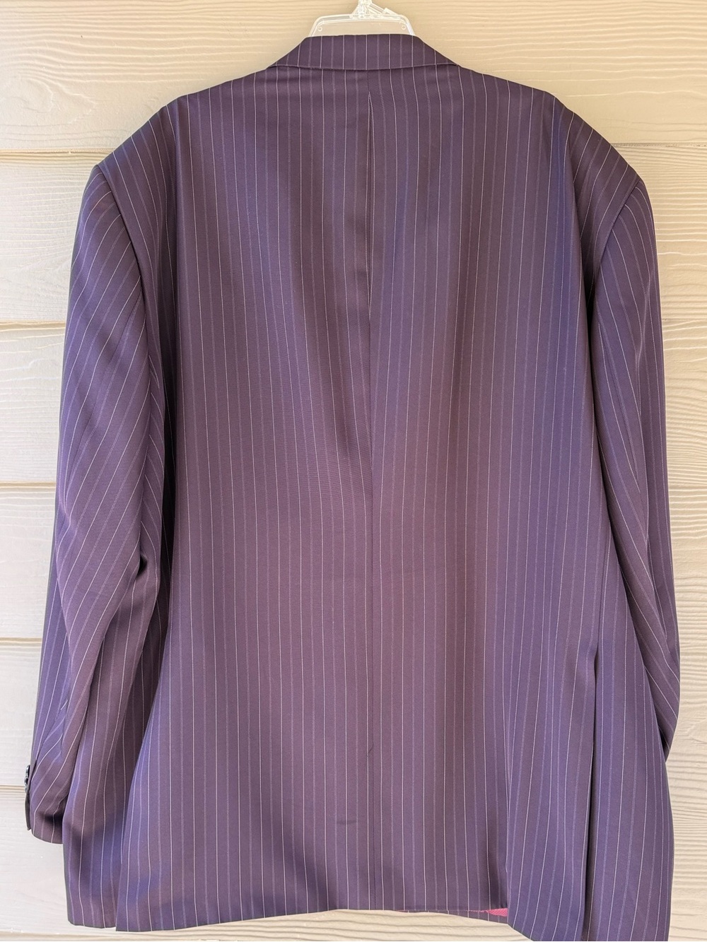 Umberto Bonelli Super 130's Men's Brown Pinstripe Sports Coat Blazer Size 58L - Picture 6 of 15